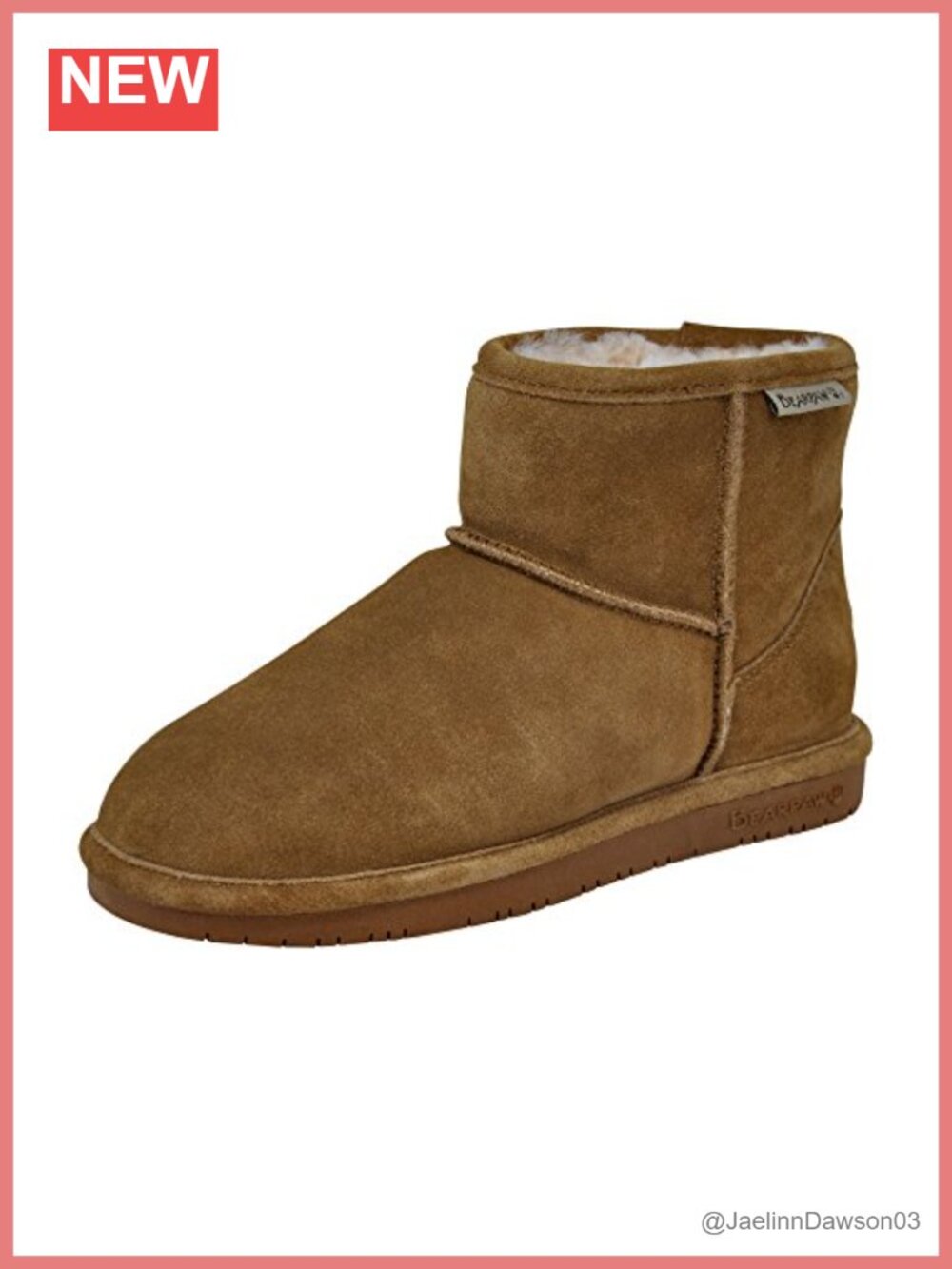Women's Suede Ankle Bootie Pull-On Sheepskin Lining Round Toe